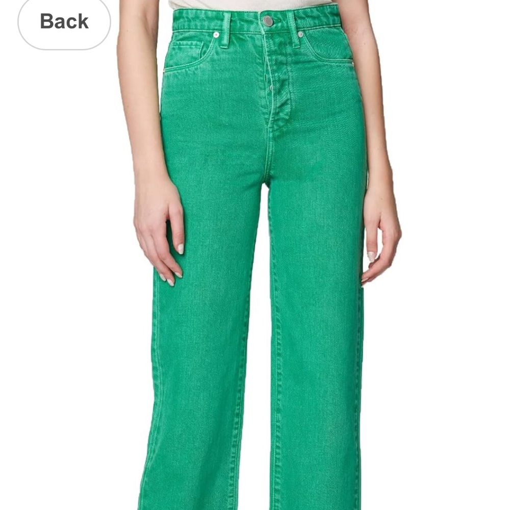 [BLANKNYC] Womens Straight Leg Five Pocket Green Colored Jeans
